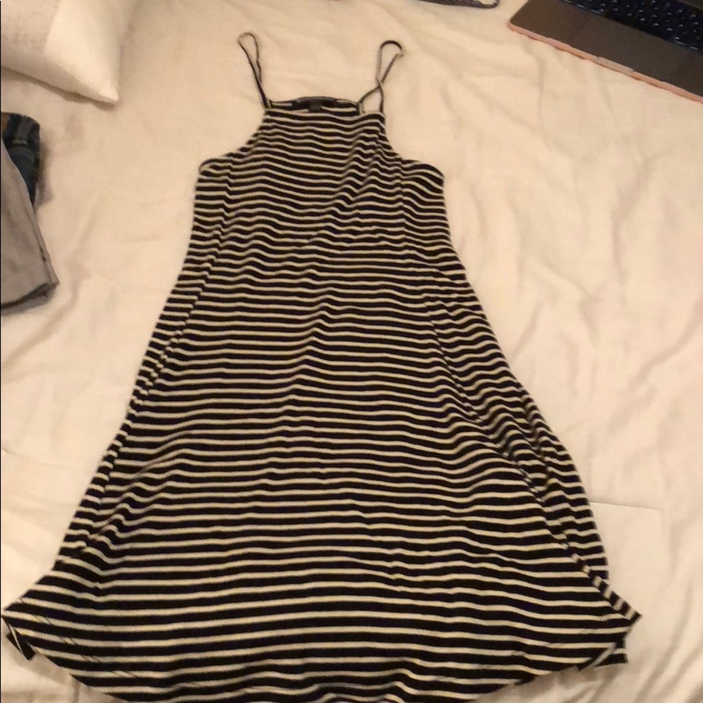 Brandy Melville black and white stripped dress